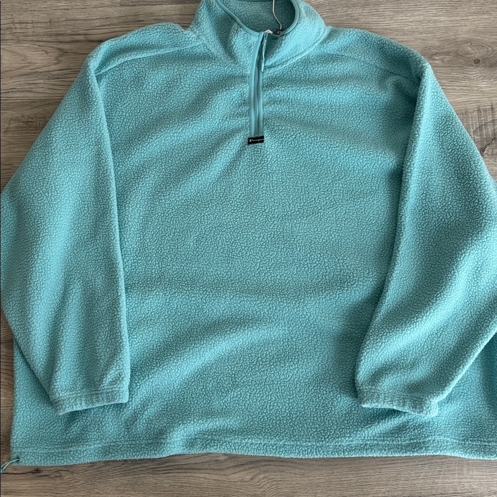 Champion Men's Micro Fleece 1/4 Zip Pullover Milky Way Blue NWT - Picture 1 of 15